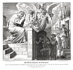 Petrus und die Männer des Kornelius, Apostelgeschichte von Julius Schnorr von Carolsfeld