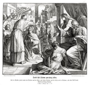 Salomo wird zum König gesalbt von Julius Schnorr von Carolsfeld