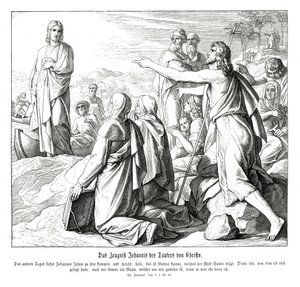 Zeugnis von Johannes dem Täufer, Evangelium nach Johannes von Julius Schnorr von Carolsfeld