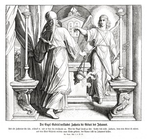 Der Engel Gabriel erscheint Zacharias, Lukas