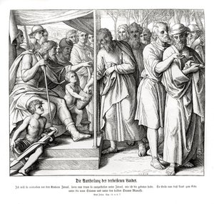 Die Teilung des gelobten Landes, Josua von Julius Schnorr von Carolsfeld