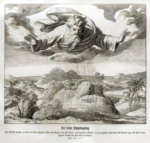 Dritter Tag der Schöpfung, Genesis von Julius Schnorr von Carolsfeld