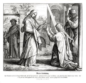 Heimsuchung Mariens, Evangelium nach Lukas von Julius Schnorr von Carolsfeld