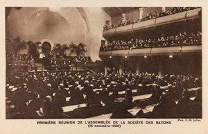 Album "Jack Bosio - Kriegskampagne 1917-1920": Erstes Treffen der Gesellschaft der Vereinten Nationen in Genf am 15. November von Jullien F. H.