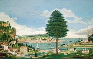 Komposite Hafenszene mit Schloss, ca. 1875 von Jurgan Frederick Huge