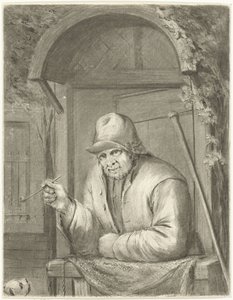 Rauchender Bauer mit Pfeife von Jurriaan Cootwijck