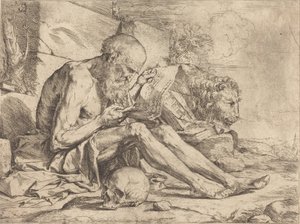 Der heilige Hieronymus beim Lesen