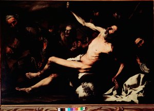 Das Martyrium des Heiligen Bartholomäus. Gemälde von Jusepe de Ribera, genannt lo Spagnoletto (1591-1652) um 1630. Florenz, Palazzo Pitti, Galleria Palatina