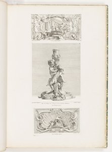 Ornamenttafel, die die Entführung der Helena darstellt, Tafel 24 in Oeuvre von Juste Aurèle Meissonnier
