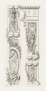 Entwurf von Fragmenten der Bordüre von Juste Aurèle Meissonnier