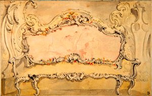 Entwurf eines Sofas für Graf Bilenski von Juste Aurèle Meissonnier
