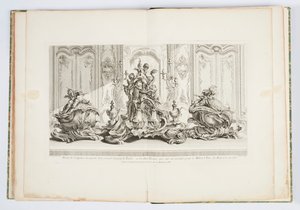 Entwurf für ein Tafelaufsatz und zwei Terrinen für den Herzog von Kingston im Jahr 1735, Platte 115 in Œuvre de Juste-Aurèle Meissonnier von Juste Aurèle Meissonnier