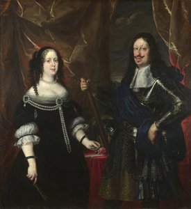 Doppelporträt des Großherzogs Ferdinand II. von Toskana und seiner Frau Vittoria della Rovere, 1660er Jahre von Justus Sustermans