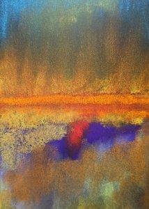 Abstrakte Sonnenuntergangsreflexion von Justyna Jaszke