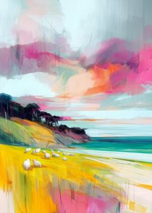 Bunte Schaflandschaft von Justyna Jaszke