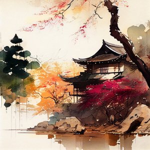 Japanischer Herbsttempel