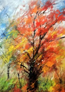 Lebendiger Herbstbaum von Justyna Jaszke