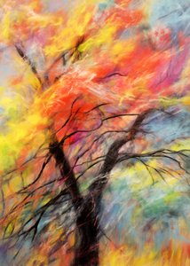 Lebendiger Herbstbaum von Justyna Jaszke