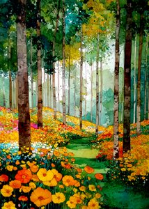 Lebendiger Waldweg von Justyna Jaszke