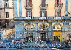 Lebendige italienische Straßenszene von Justyna Jaszke