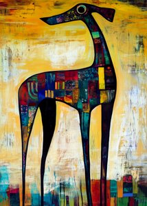 Lebendiger Patchwork-Hund
