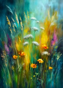 Lebendige Wildblumenwiese von Justyna Jaszke