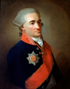 Porträt des Dichters Michail M. Kheraskov, spätes 18. Jahrhundert von K Goekke