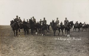 Album Jack Bosio - Kriegskampagne 1917-1920: Militärmission in Polen (Warschau - Posen) März-April 1919, eine Pferdebatterie in Posen (Poznań), 03-04.1919