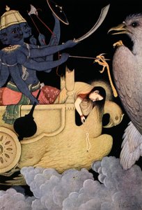 Ravana kämpft mit Jatayu von K Venkatappa