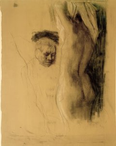 Kniender Mann vor weiblichem Akt von Käthe Kollwitz