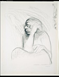 Selbstporträt mit der Hand des Todes, 1924