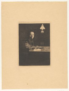 Selbstporträt am Tisch von Käthe Kollwitz