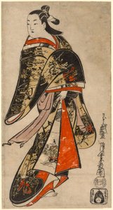 Kurtisane beim Gehen, ca. 1714 von Kaigetsudo Anchi