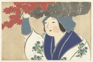 Brennholzverkäuferin von Kamisaka Sekka