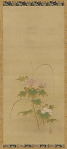 Hibiskus Teil eines Sets, Edo-Periode, Mitte 17. bis Anfang 18. Jahrhundert