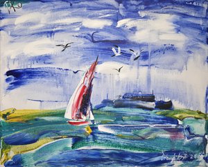 Küsten-Segelszene