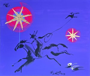 Kosmische Cowboy-Fahrt