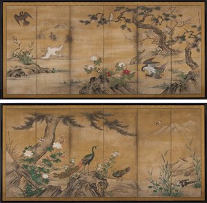 Vögel und Blumen