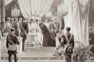 Begräbnis von Kaiser Alexander III. in der Peter-und-Paul-Kathedrale in St. Petersburg, 1894