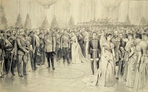 Hofball im St. Nikolaus-Saal des Winterpalastes, 1880er Jahre von Karel Brozh