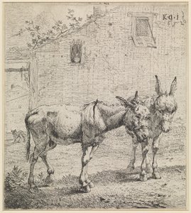 Die zwei Esel von Karel Dujardin