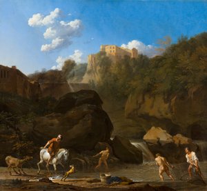 Die Wasserfälle bei Tivoli von Karel Dujardin