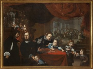 Dionysio Miseroni und seine Familie von Karel Škréta