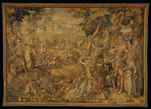 Delfter mythologischer Wandteppich, von Franciscus Spierinckx, frühes 17. Jahrhundert von Karel Van Mander
