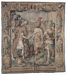 Antonius gewinnt den einzigen römischen Sieg über die Parther von Karel van II Mander