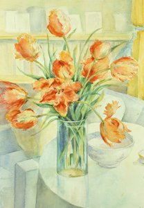 Künstlertulpen im Wohnzimmer