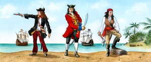 Anne Bonny, John Calico Jack Rackam und Mary Read, Piraten des 18. Jahrhunderts von Karen Humpage