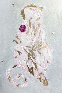 Rosa botanische Katze