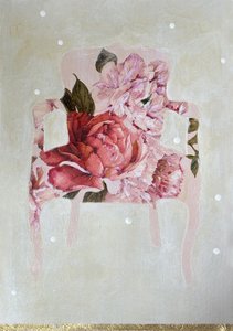 Romantischer Floraler Stuhl