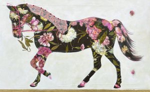 Verspieltes Blumenpferd von Karenina Fabrizzi